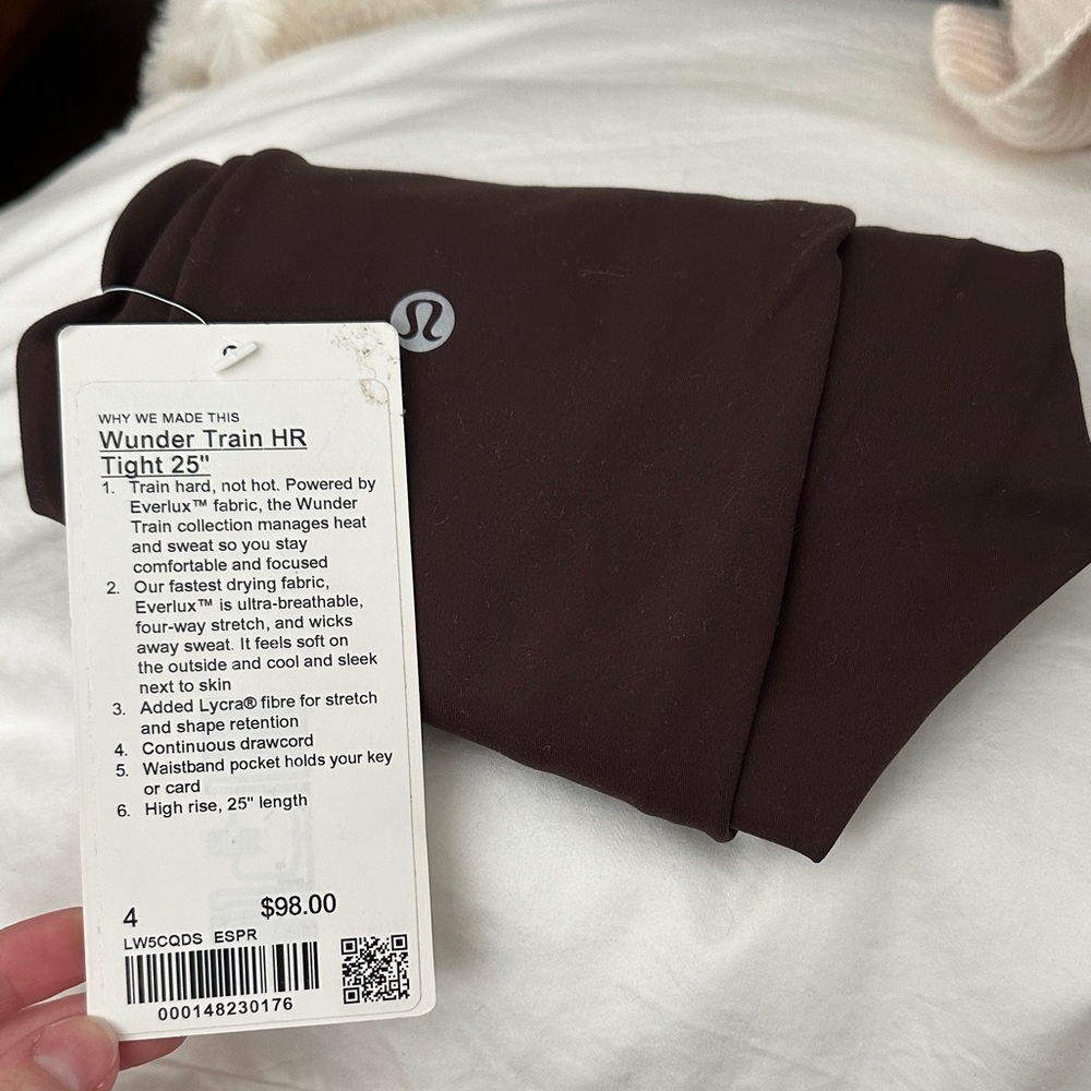 Lululemon Wunder Train HR Tight 25" in Espresso Brown